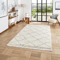 Think Rugs Boho Cream Rectangle 080 x 150cm Polypropylene Berber 5413, Cream