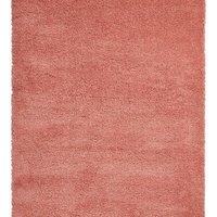 Think Rugs Sierra Peach Rectangle 160 x 220 cm Polypropylene Plain Shaggy 9000, Pink