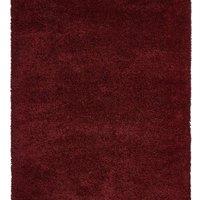 Think Rugs Sierra Ruby Rectangle 160 x 220cm Polypropylene Plain Shaggy 9000, Red
