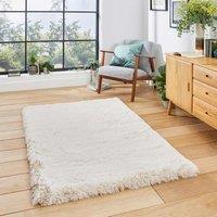 Think Rugs Super Teddy Beige Rectangle 060 x 120cm Polyester Plain Shaggy, Brown