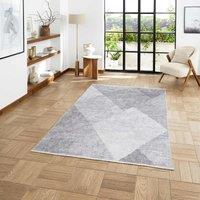 Think Rugs Whisper Grey Rectangle 152 x 230cm Polyester Modern H1065, Grey