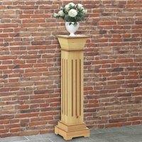 vidaXL Classic Square Pillar Plant Stand Light Wood 17x17x66cm MDF, Brown