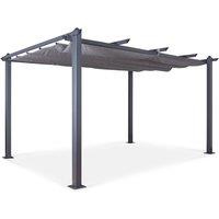Oseasons Acorn Aluminium 4M Rectangular Pergola Gazebo In Grey, Grey