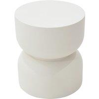 Elementi Chronos Grc Side Table In Cream White