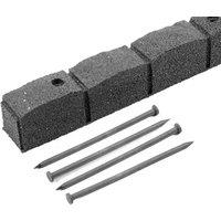 Oseasons Roman Stone pack Of 4 Eco Garden Border In Grey, Grey