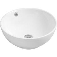 Limoge 7467 Ceramic Vert Coned Countertop Basin, White