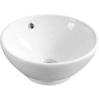 Limoge 7384 Ceramic Coned Countertop Basin, White