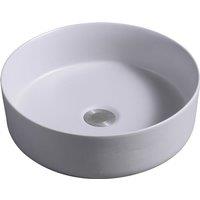 Limoge 7844 Ceramic Vert Round Countertop Basin In Cement, Grey