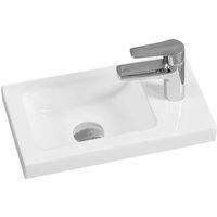 Limoge 7112 Ceramic 41Cm Thick-edge Slabtop Basin, White