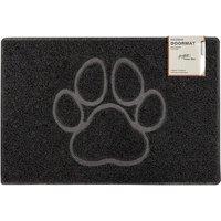 Oseasons Paw Small Embossed Doormat In Black, Black