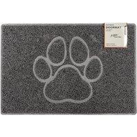 Oseasons Paw Small Embossed Doormat In Grey, Grey