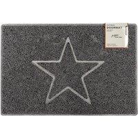 Oseasons Star Small Embossed Doormat In Grey, Grey