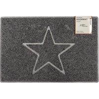 Oseasons Star Large Embossed Doormat In Grey, Grey