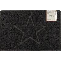 Oseasons Star Medium Embossed Doormat In Black, Black