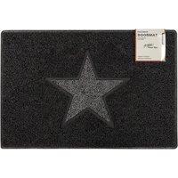 Oseasons Star Medium Doormat In Black With Grey Star, Black