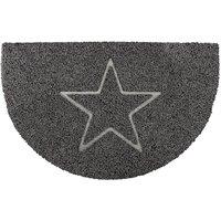 Oseasons Star Half Moon Doormat In Grey, Grey