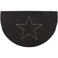 Oseasons Star Half Moon Doormat In Black, Black