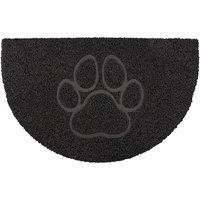 Oseasons Paw Half Moon Doormat In Black, Black