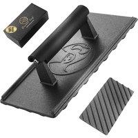 Gourmet Easy Cast Iron Rectangular Smash Grill Press - Black, Black