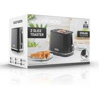 Daewoo Stirling 1.7L 3Kw Jug Kettle Black & Toaster, Black
