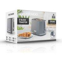 Daewoo Stirling 1.7L 3Kw Jug Kettle Grey & Toaster, Grey