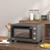 HOMCOM Mini Oven 21L Electric Grill 1400W, Grey