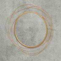 HOMCOM Metal Wall Art 65cm Round Mirror - Gold Tone, Gold