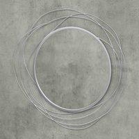 HOMCOM Metal Wall Art 65cm Round Mirror - Silver, Silver