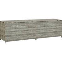vidaXL Garden Storage Box Poly Rattan 200x50x60cm Grey, Grey
