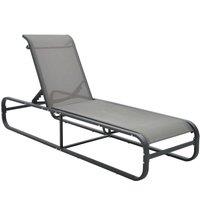 vidaXL Sun Lounger Aluminium and Textilene