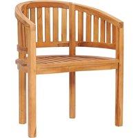 vidaXL Banana Chair Solid Teak Wood, Brown