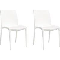 vidaXL Garden Chairs 2 pcs White 50x46x80 cm Polypropylene, White