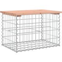 vidaXL Garden Bench Gabion Design 63x44x42 cm Solid Wood Douglas, Brown