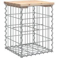 vidaXL Garden Bench Gabion Design 33x31x42 cm Solid Wood Pine, Brown