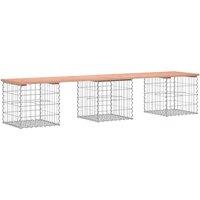 vidaXL Garden Bench Gabion Design 203x44x42 cm Solid Wood Douglas, Brown