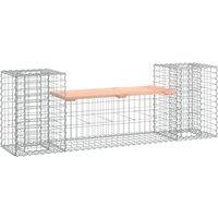 vidaXL Garden Bench Gabion Design 183x41x60.5 cm Solid Wood Douglas, Brown