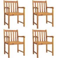 vidaXL Garden Chairs 4 pcs 56x55.5x90 cm Solid Wood Acacia, Brown