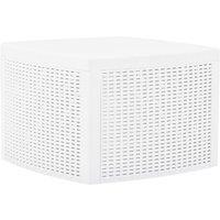 vidaXL Side Table White 54x54x36.5cm Plastic, White
