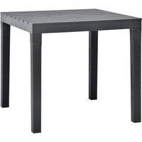 vidaXL Garden Table Anthracite 78x78x72cm Plastic, Grey