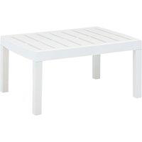 vidaXL Garden Table White 78x55x38cm Plastic, White