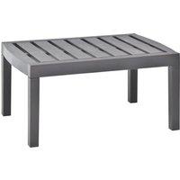 vidaXL Garden Table Mocha 78x55x38cm Plastic, Grey