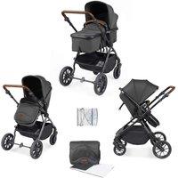 Ickle Bubba Cosmo 2 In 1 Pushchair - Black Graphite Grey Tan, Grey