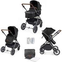 Ickle Bubba Cosmo 2 In 1 Pushchair - Gunmetal Black Tan, Black