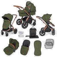 Ickle Bubba Stomp Luxe 2 In 1 Pushchair & Carrycot - Bronze Woodland Tan, Green