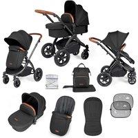 Ickle Bubba Stomp Luxe 2 In 1 Pushchair & Carrycot - Black Midnight Tan, Black