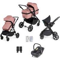 Ickle Bubba Comet 3 In 1 Travel System Astral - Black Dusky Pink Black, Pink