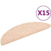 Vidaxl 15 Pcs Self-adhesive Stair Mats Needle Punch 56X17X3 Cm Brown, Brown
