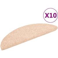Vidaxl Self-adhesive Stair Mats 10 Pcs Brown 56X17X3 Cm Needle Punch, Brown