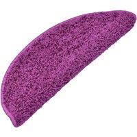Vidaxl Carpet Stair Treads 15 Pcs Violet 65X21X4 Cm, Purple
