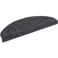 Vidaxl 15Pcs Self-adhesive Stair Mats Needle Punch 65X21X4Cm Dark Grey, Grey